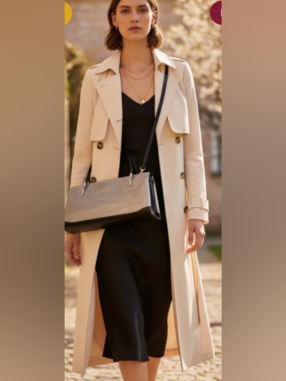Beijo Vintage  London‎ Grey And Black Black Patent Shoulder Bag